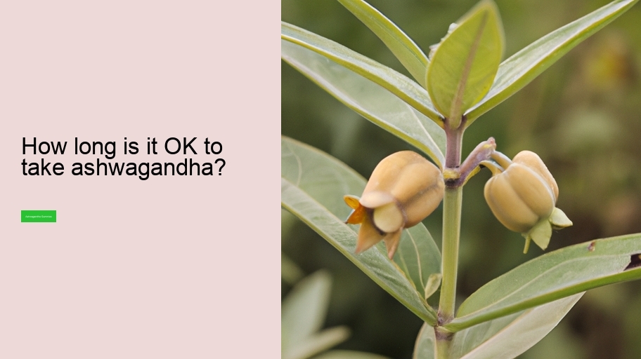 How long is it OK to take ashwagandha?